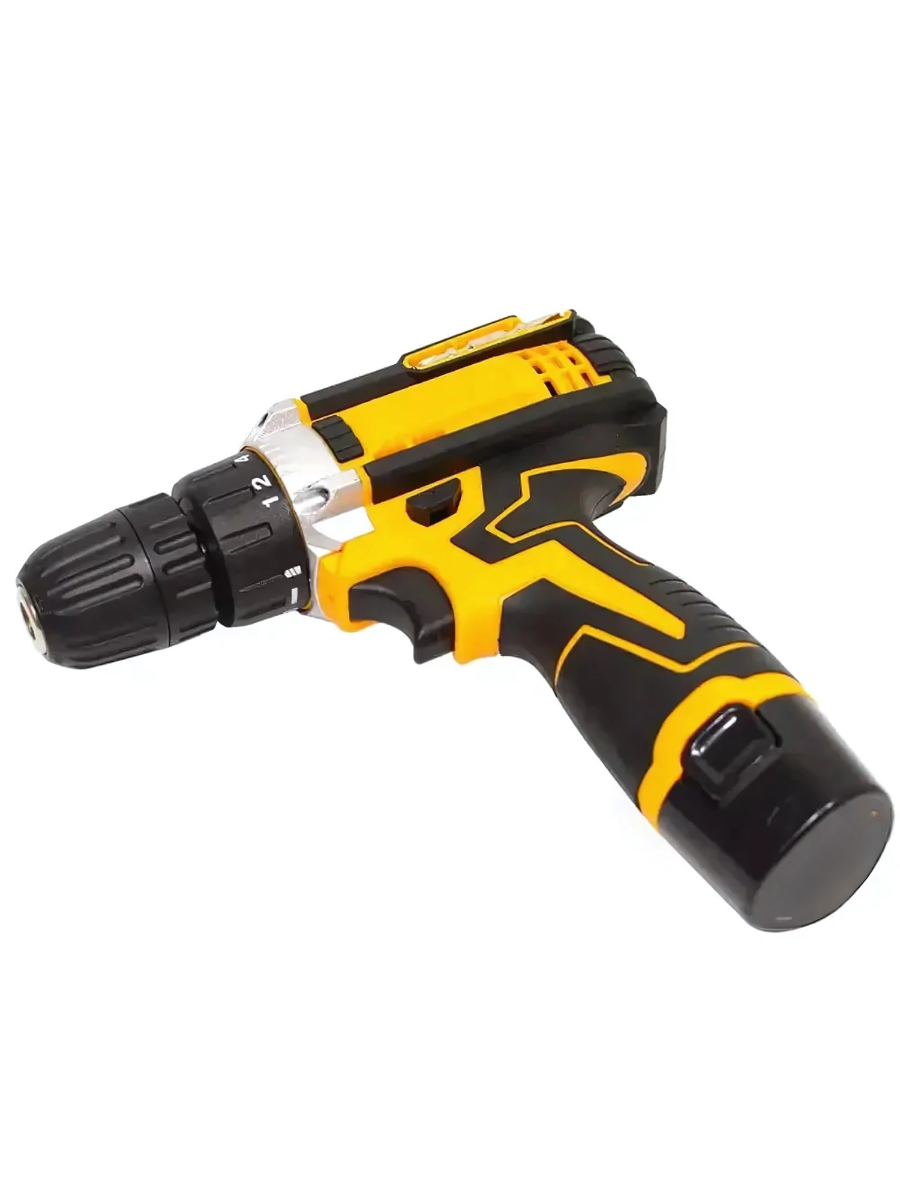 Дриль-шуруповерт акумуляторний 12V 1350 об/хв 24 предмети Жовто-Чорний (1663582196) - фото 2