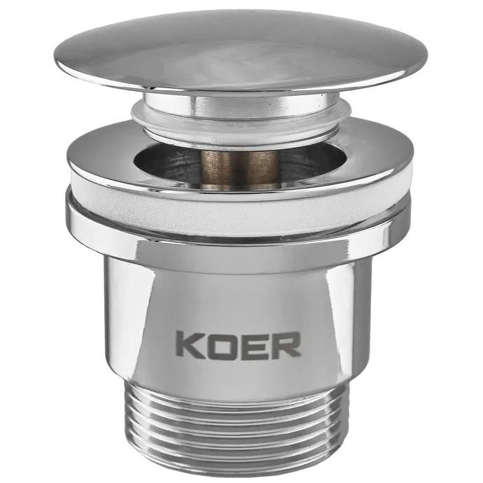 Донный клапан нажимной для раковины KOER PW-01-01 KR3400 универсальный Хром (196585) Донный клапан нажимной для раковины KOER PW-01-01 KR3400 универсальный Хром (196585)