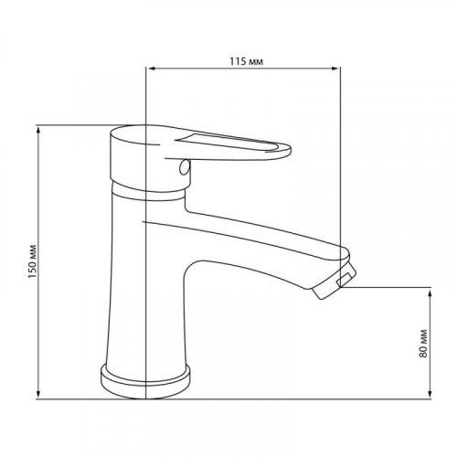 Змішувач для раковини GF CRM S-02-001F - фото 2 Змішувач для раковини GF CRM S-02-001F - фото 2