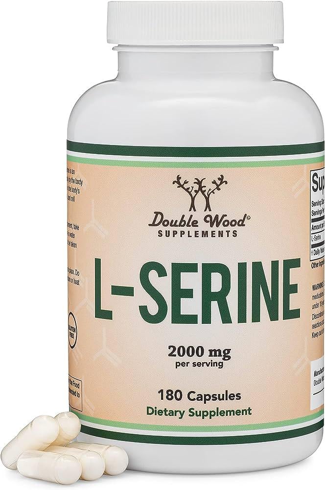 Серин L Double Wood Supplements L-Serine 2000 mg 180 капсул