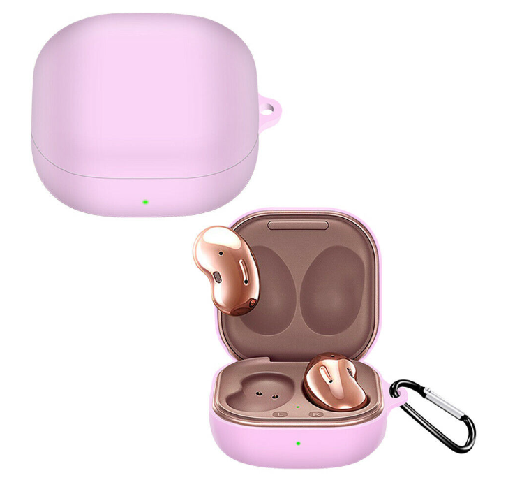 Чехол-накладка DK Silicone Candy Friendly с карабином для Samsung Galaxy Buds Pro R190 Pink (011386) - фото 2