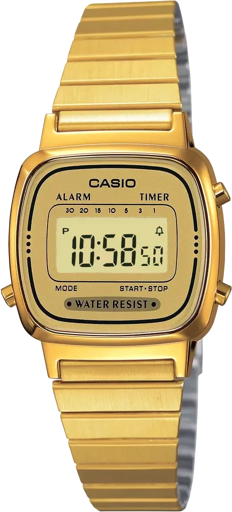 Наручний годинник жіночий Casio LA670WEGA-9EF Lady Vintage з підсвіткою