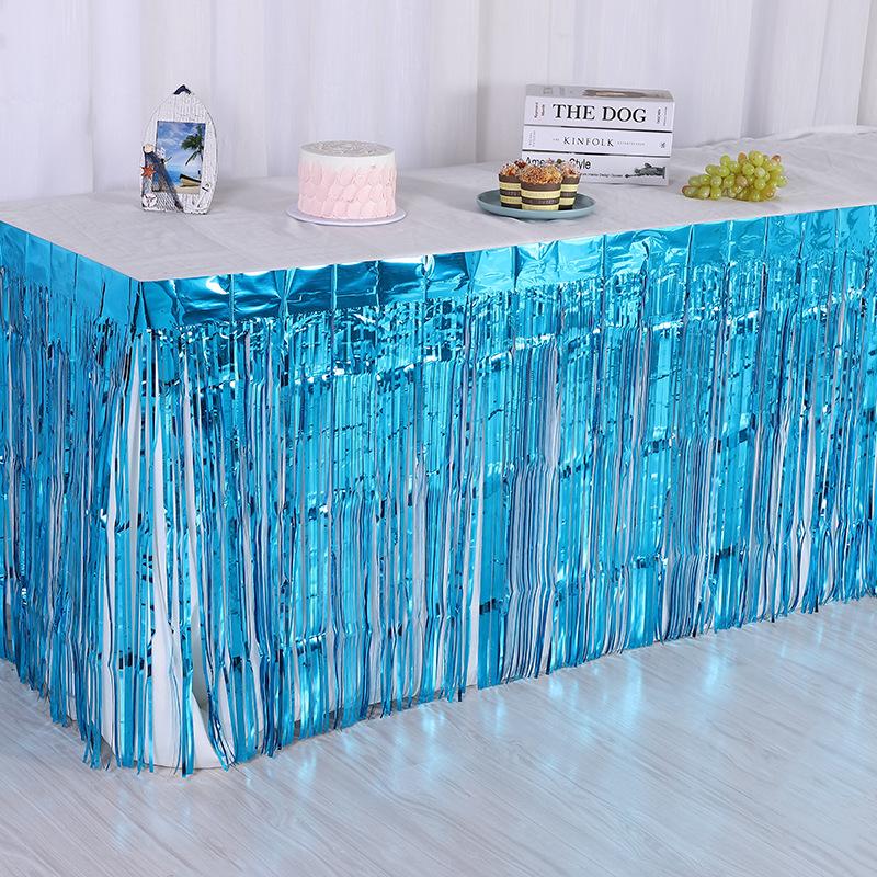 Дождик для фотозоны на стену и стол 74x274 см Голубой (405707/18) Дождик для фотозоны на стену и стол 74x274 см Голубой (405707/18)