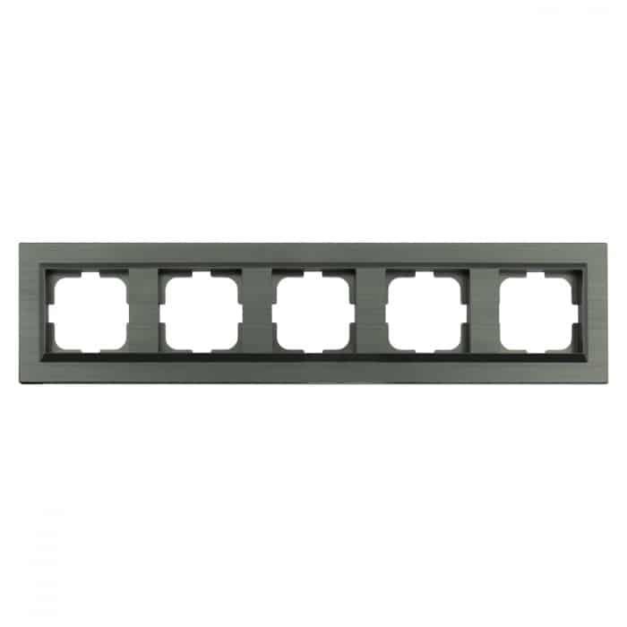 Рамка на 5 секций Ovivo Electric QUANTUM Серый магнит