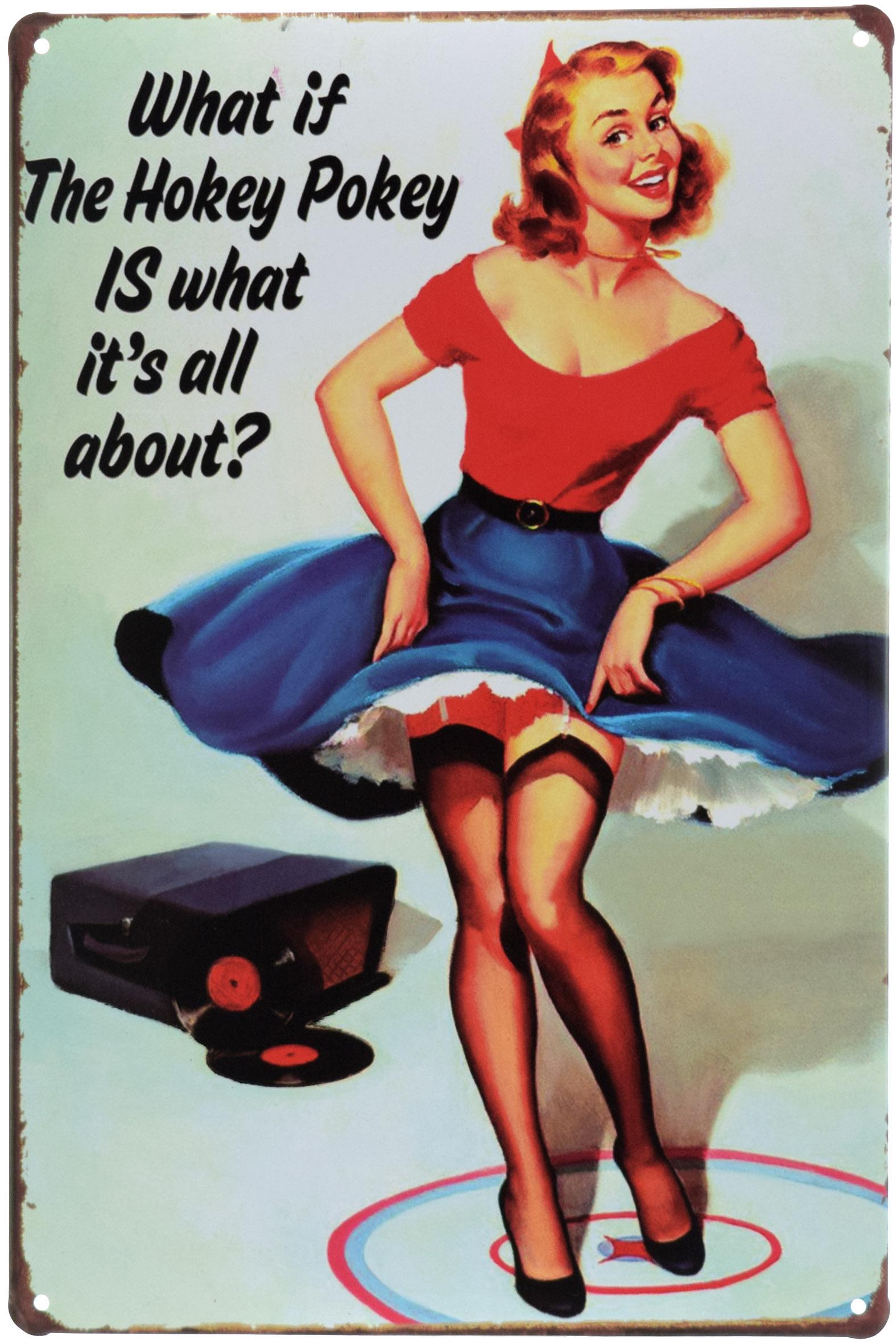Табличка металлическая Hokey Pokey Pin Up 20x30 см
