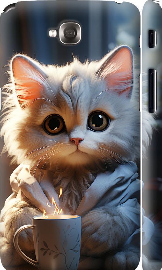 Чехол на LG G Pro Lite Dual D686 White cat (5646c-440-42517)