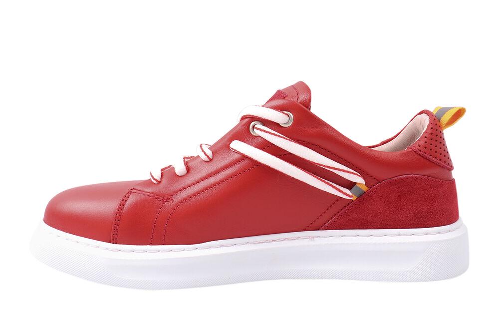 Кеди жіночі Phany зі шкіри на низькому ходу на шнурівці р. 39 Червоний (214-21DTC) - фото 2 Кеди жіночі Phany зі шкіри на низькому ходу на шнурівці р. 39 Червоний (214-21DTC) - фото 2