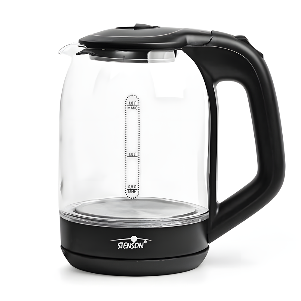 Электрочайник Stenson стеклянный корпус с подсветкой 1800 Вт 1,8 л (03-10190)
