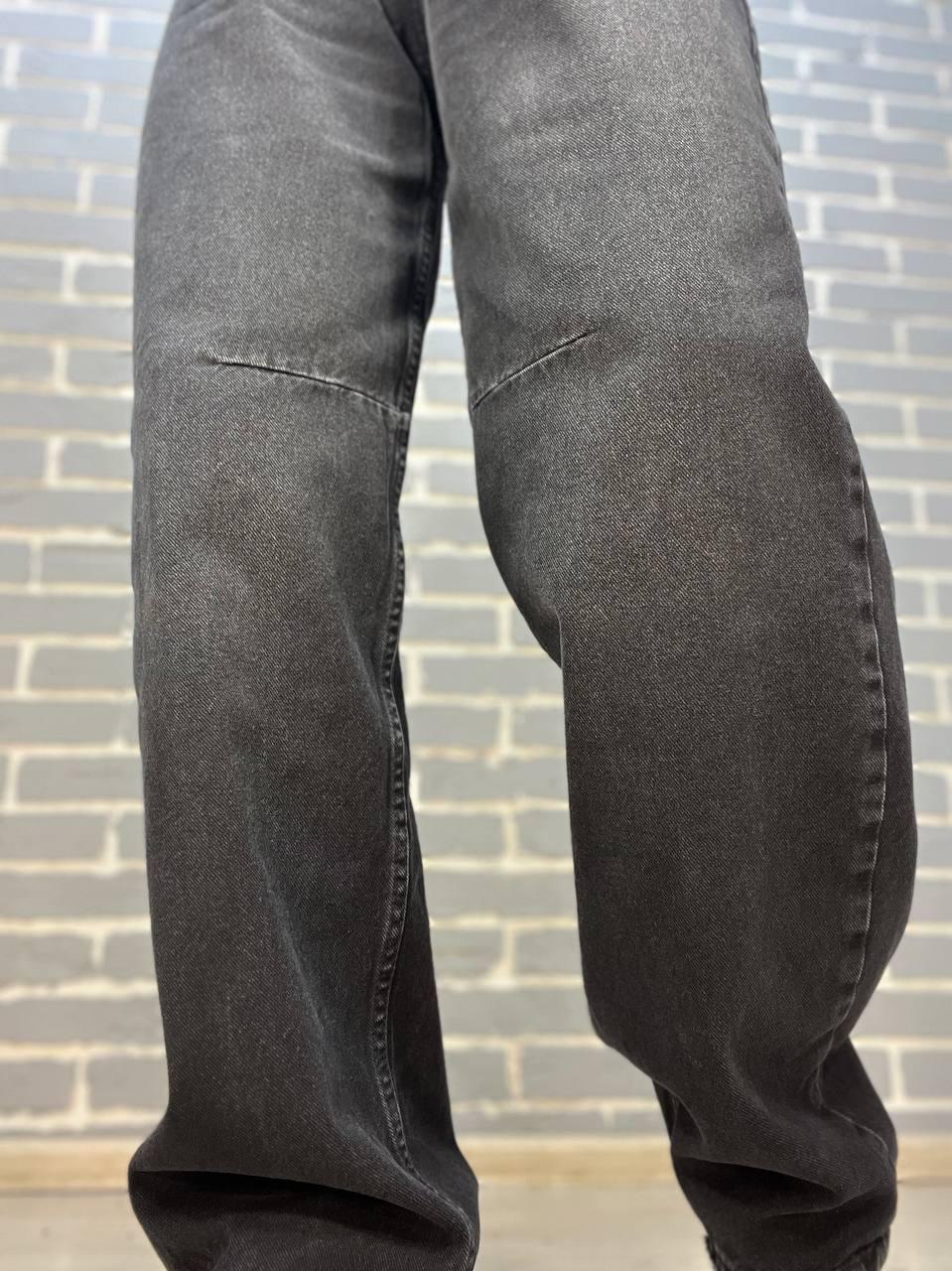 Джинси жіночі Q-4 3013 Skaiter баггі вільні оверсайз шви на колінах затяжка на таліі р. 31 Чорний (3043) - фото 5 Джинси жіночі Q-4 3013 Skaiter баггі вільні оверсайз шви на колінах затяжка на таліі р. 31 Чорний (3043) - фото 5