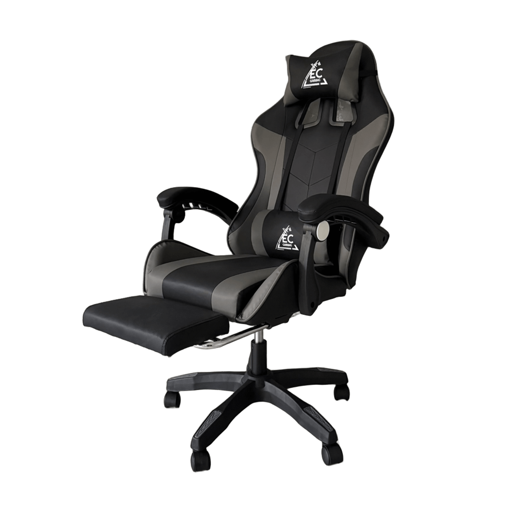 Кресло компьютерное с подставкой для ног Gamer KO24SZ Черно-серый (30731911)