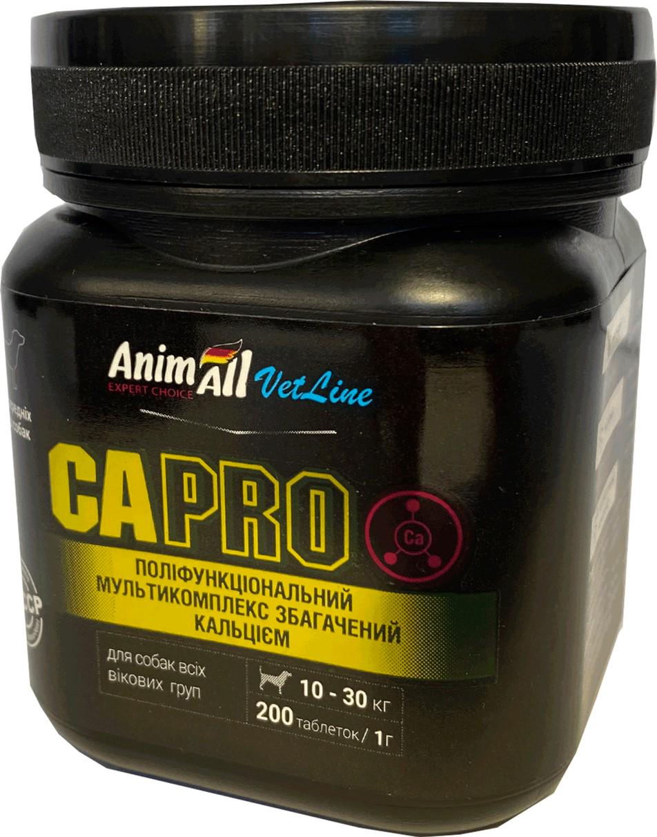 Добавка витаминная для средниx пород собак AnimAll VetLine Ca PRO 1 г 200 таб. (4820150205409)