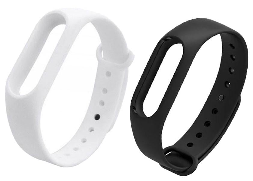 Набор ремешков MRK для браслета Xiaomi Mi Band 2 MRK Flax Черный/Белый