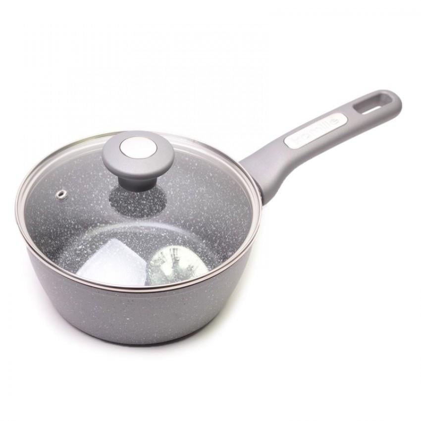 Ковш алюминиевый Kamille KM-4280 со стеклянной крышкой 1,65 л 18 см (2176870998)
