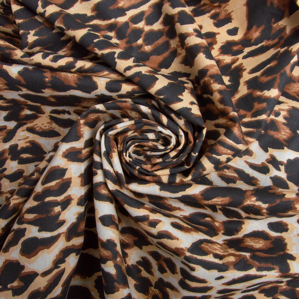 Ткань бязь ранфорс для постельного белья M05182/8 Лео 130 гр/м2 240 см Коричневый (25945)