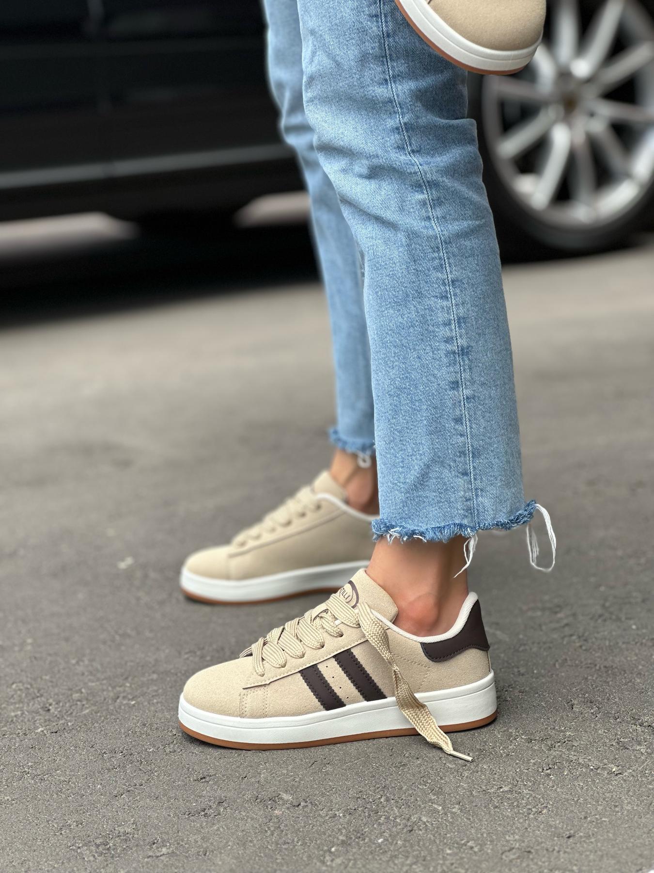 Кеды женские эко-замша р. 38 Бежевый (10285679) - фото 6