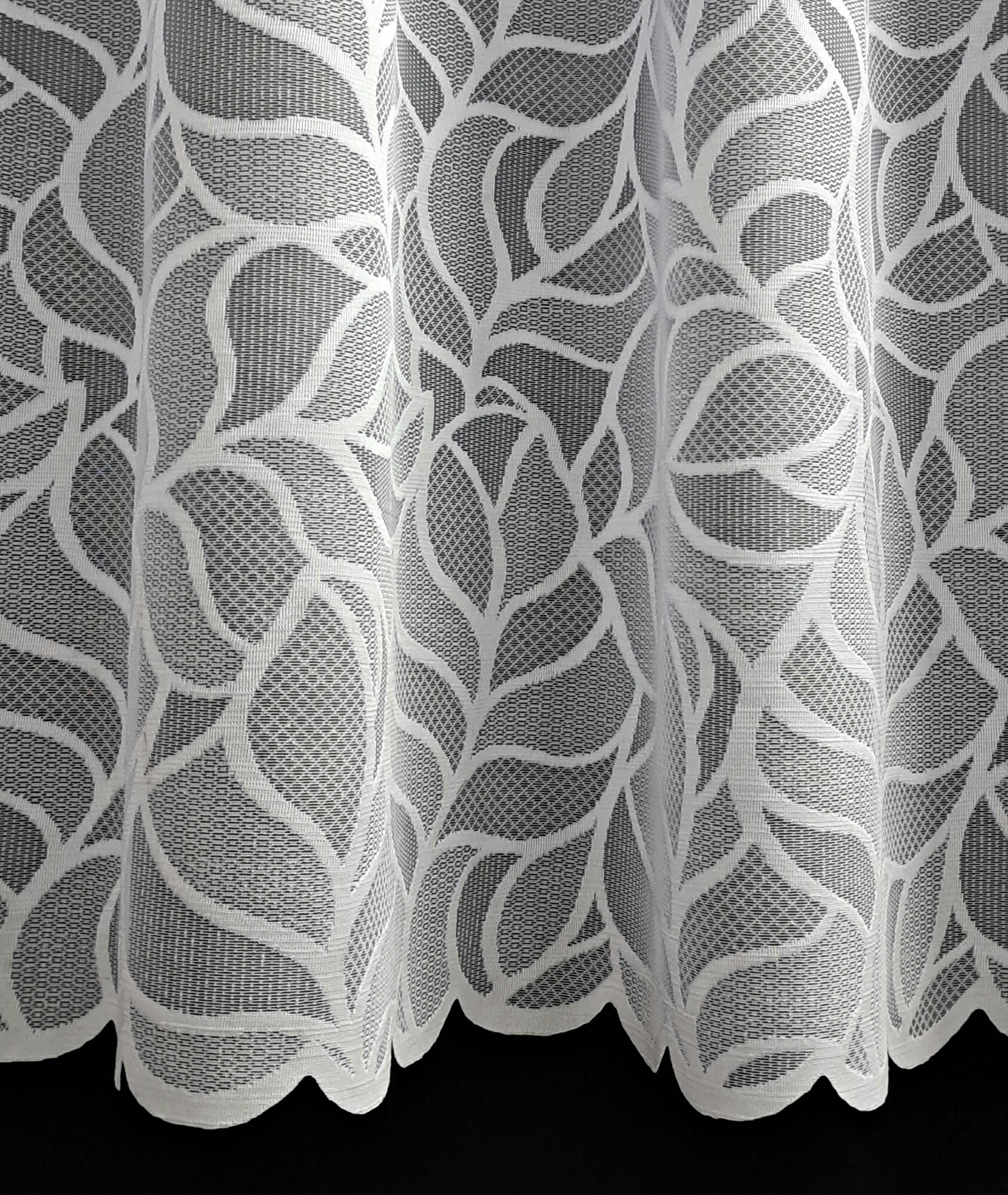 Гардина кухонная жаккардовая короткая 170х400 см Белый (1585) - фото 2 Гардина кухонная жаккардовая короткая 170х400 см Белый (1585) - фото 2