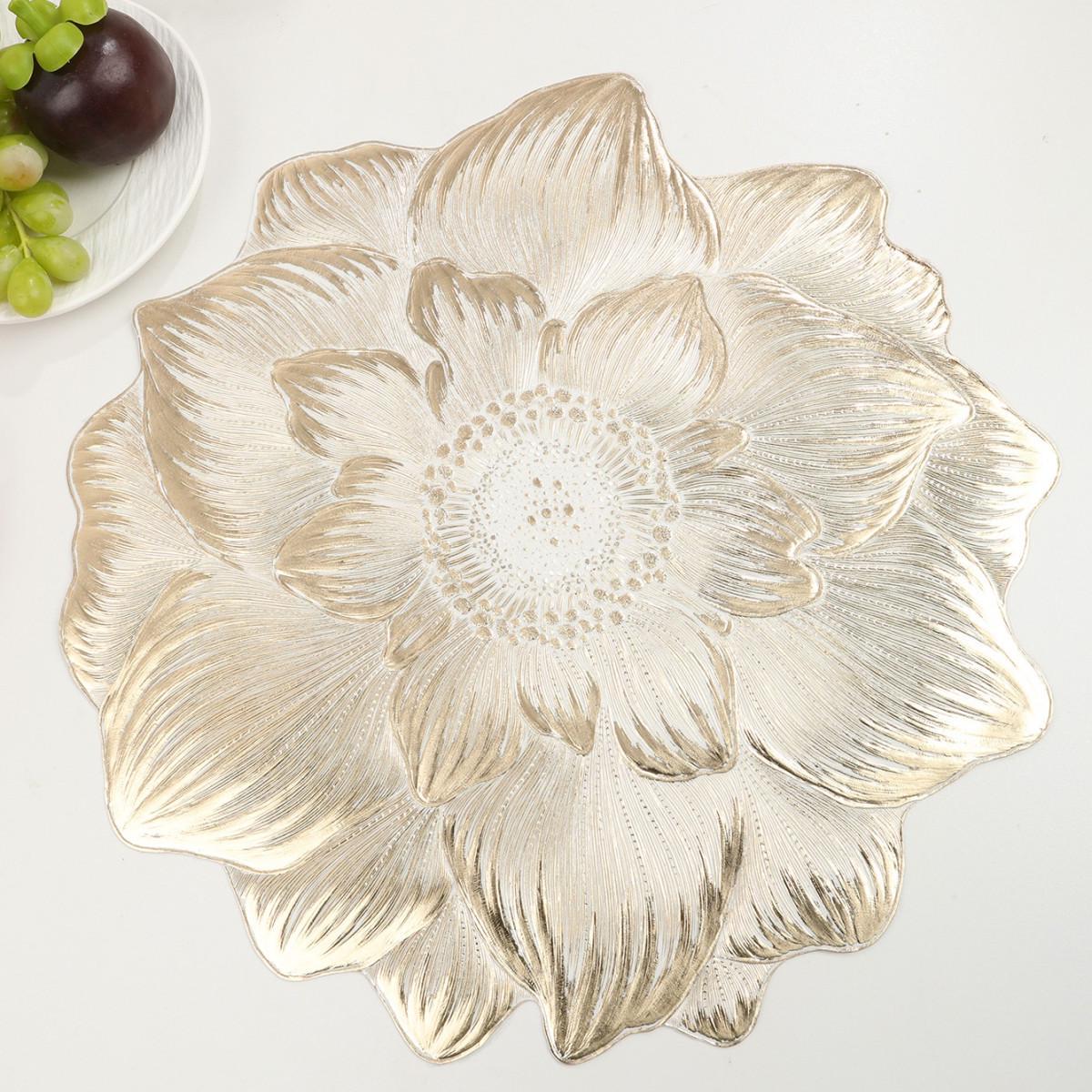 Салфетка сервировочная круглая 38 см Золотистый (18450) Салфетка сервировочная круглая 38 см Золотистый (18450)