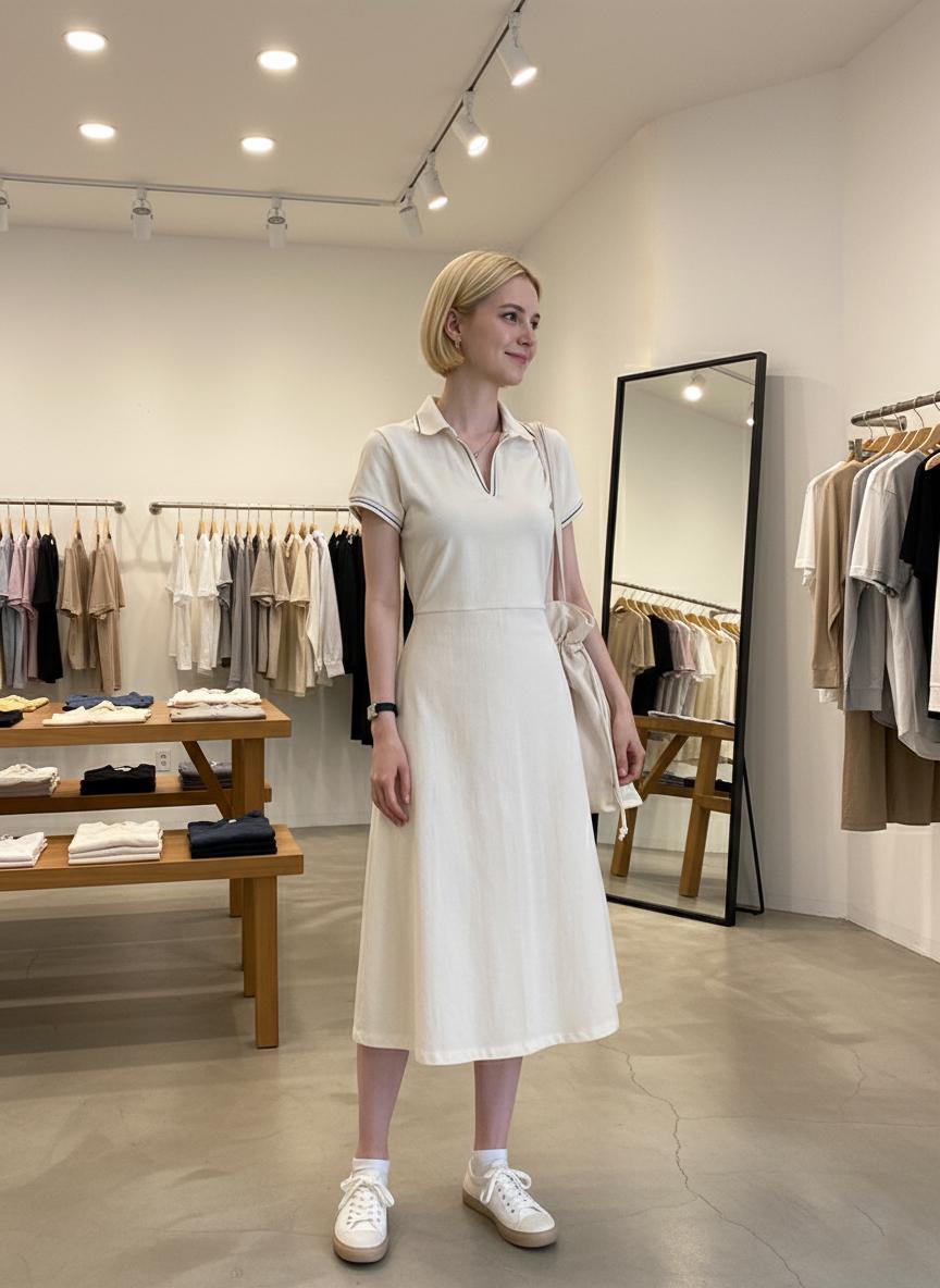 Платье-поло летнее спортивное L (NTF-244-48) - фото 3 Платье-поло летнее спортивное L (NTF-244-48) - фото 3