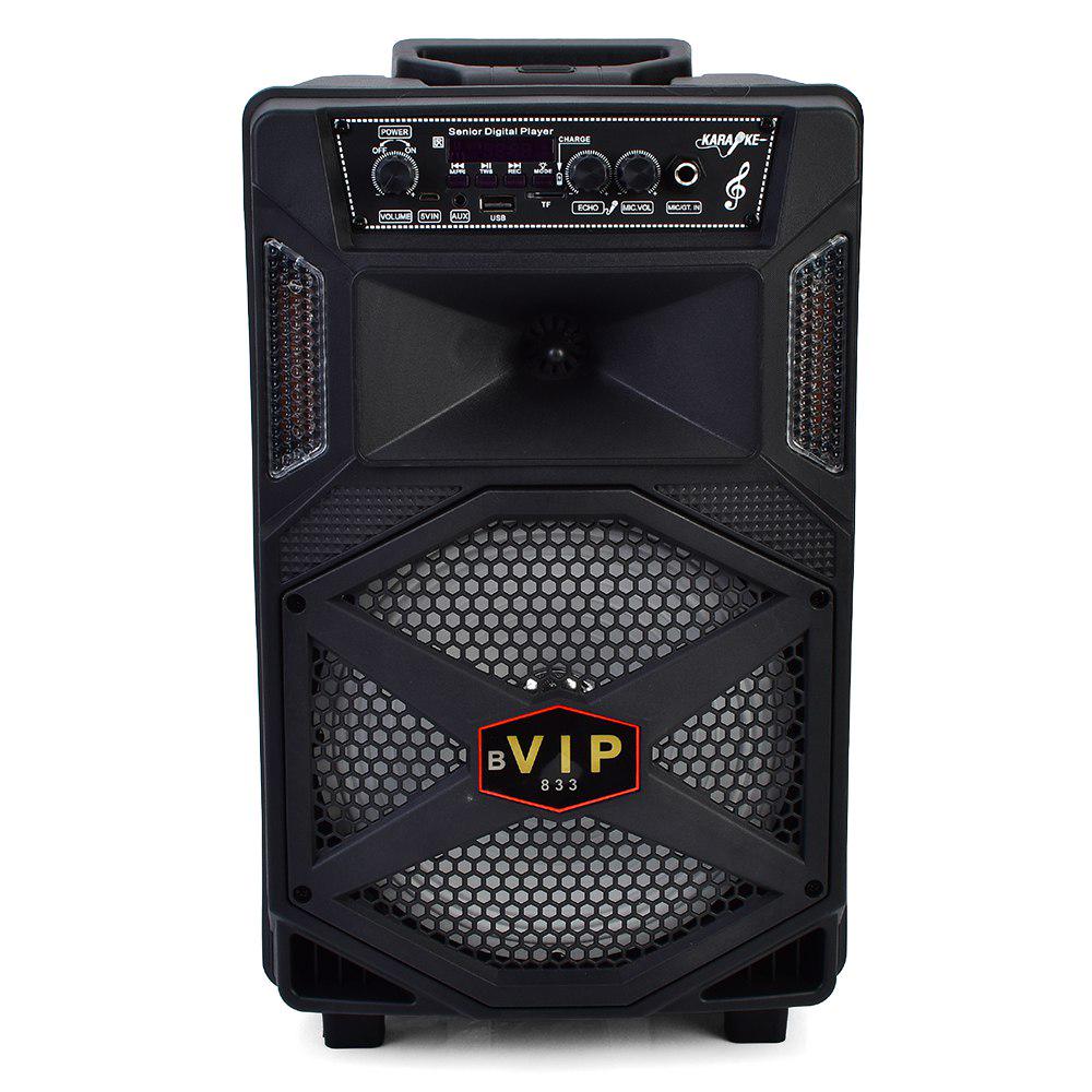 Колонка JT-830-1-2-833-835 пульт микрофон светодиодная подсветка Bluetooth 41x25x21 см Черный Колонка JT-830-1-2-833-835 пульт микрофон светодиодная подсветка Bluetooth 41x25x21 см Черный