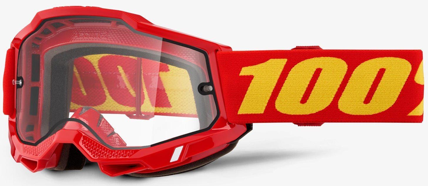 Мотоокуляри 100% ACCURI 2 Enduro Goggle Red/Dual Clear Lens (39405)