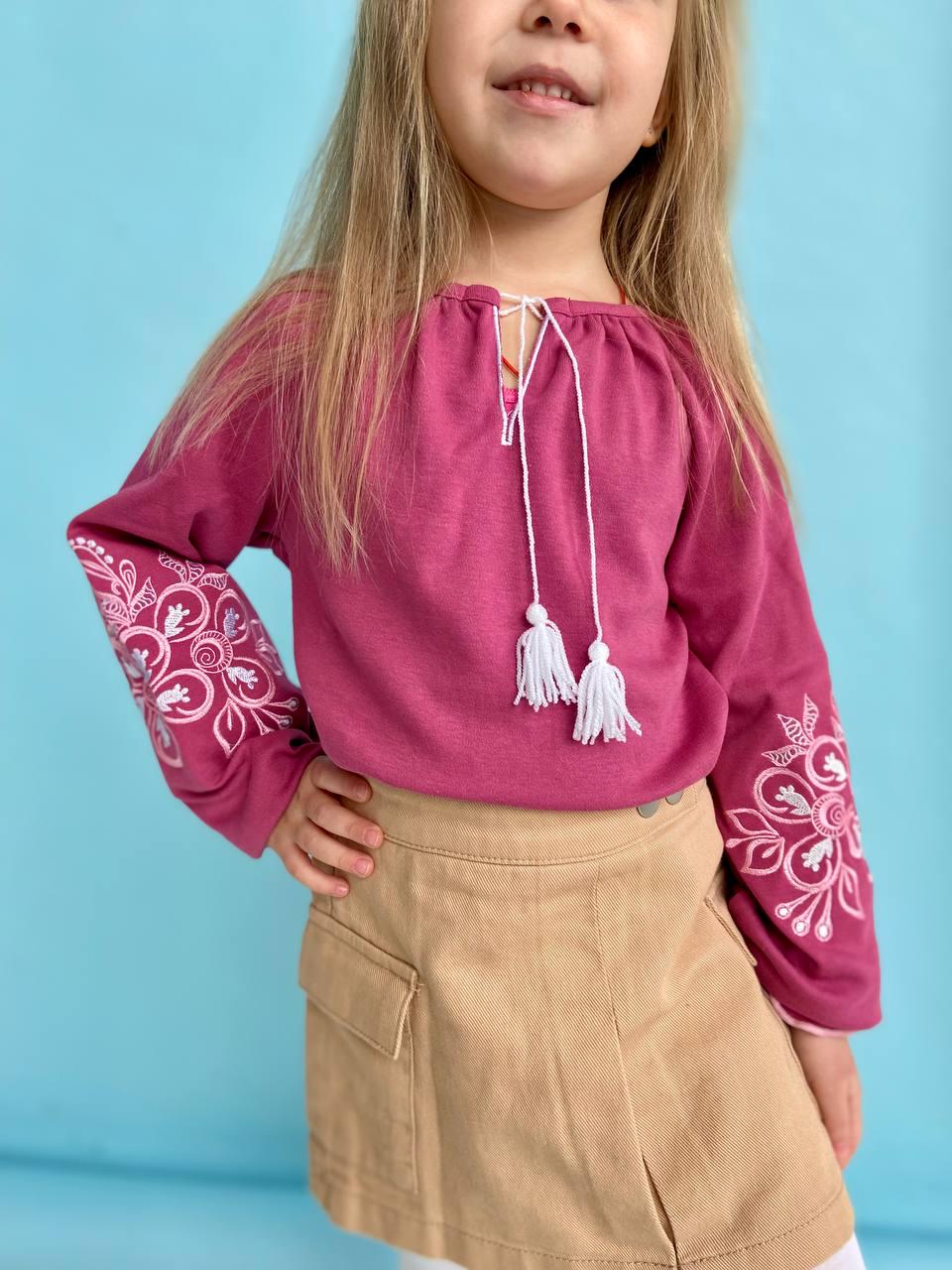 Блуза-вышиванка для девочки 122 см (4224/122) - фото 4 Блуза-вышиванка для девочки 122 см (4224/122) - фото 4