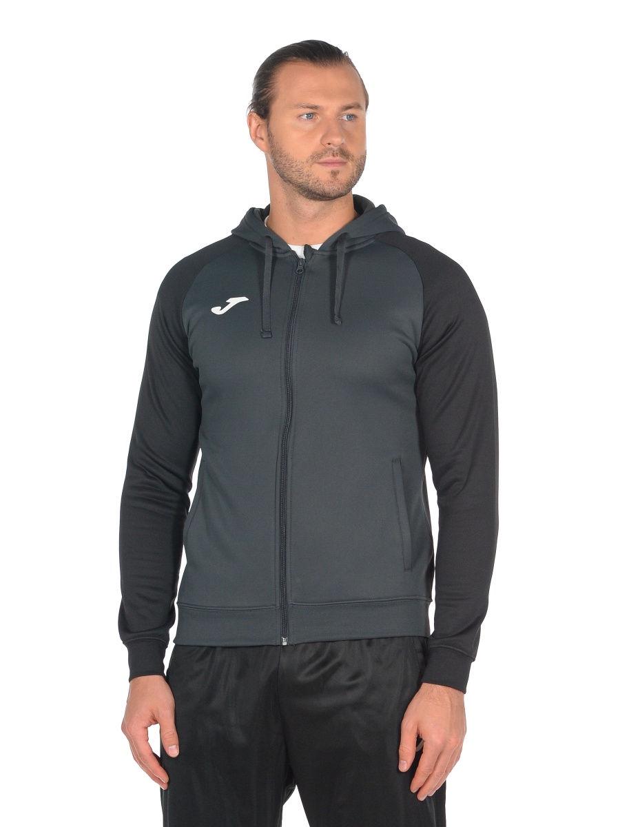 Олімпійка Joma 101967.151 Academy Iv Zip-Up Hoodie 2XL Anthracite/Black (8424309452223) - фото 2