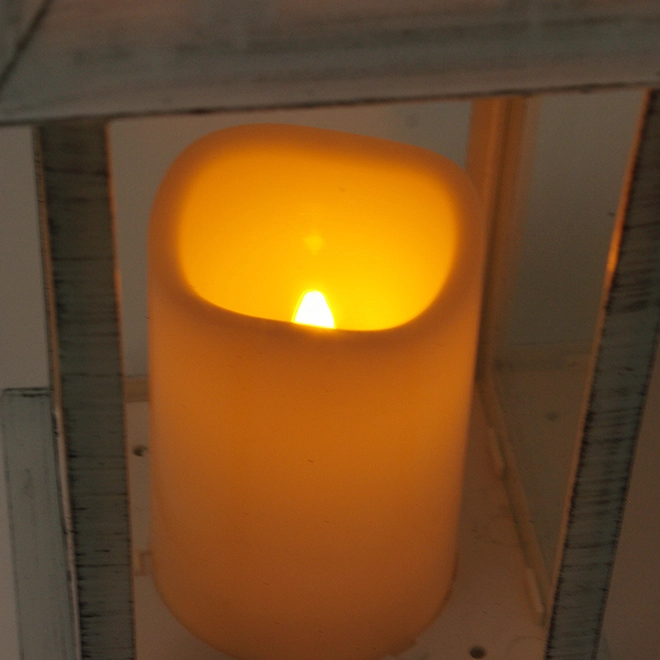 Свічник-ліхтар зі свічкою LED Біло-чорний (OR-PL6002-2) - фото 3 Свічник-ліхтар зі свічкою LED Біло-чорний (OR-PL6002-2) - фото 3