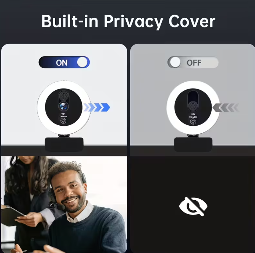 Веб-камера з мікрофоном зі штативом та автофокусом 2K FullHD (ВШТ46) - фото 3 Веб-камера з мікрофоном зі штативом та автофокусом 2K FullHD (ВШТ46) - фото 3