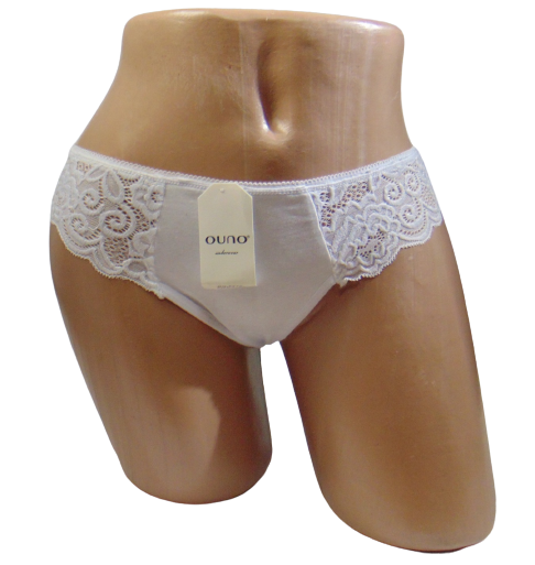Женские трусики стринги Ouno 6223 с кружевом L-XL Белый (1840087457)
