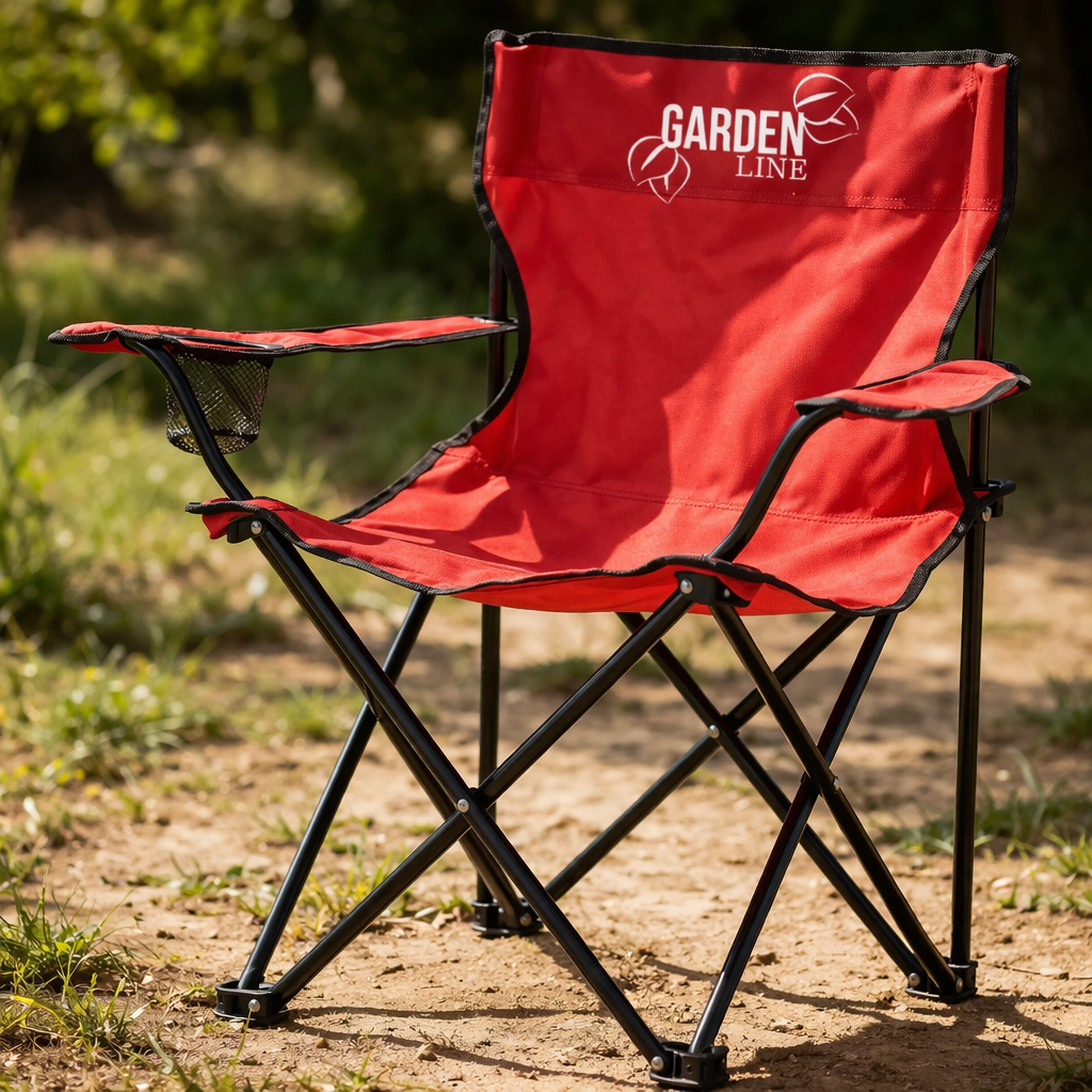 Кресло складное туристическое GardenLine LEZ7174 Паук 50x50x80 см для природы и рыбалки Красный Кресло складное туристическое GardenLine LEZ7174 Паук 50x50x80 см для природы и рыбалки Красный