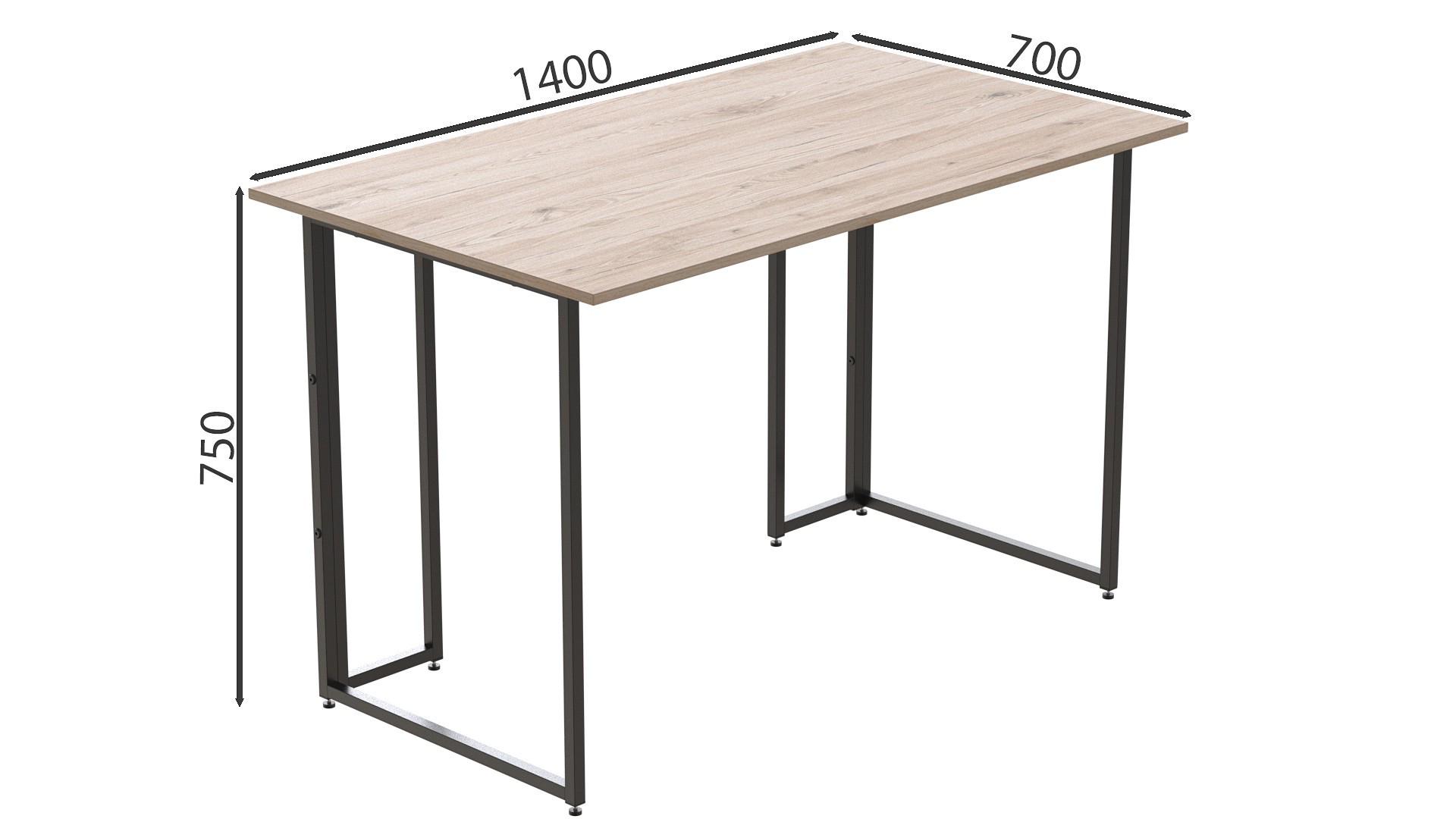 Компьютерный стол Ferrum-decor Ханна ДСП 16 мм 75x140x70 см Черный/Дуб Сан-Марино (FRD-103524) - фото 5