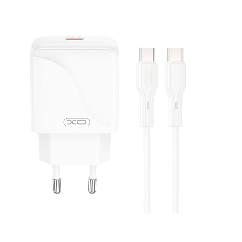Зарядное устройство для XO L141 USB-C 1 порт PD/QC Type-C-Type-C Белый (30106244)