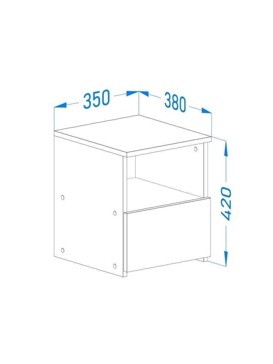 Тумба прикроватная Furnigrade Т-2 420х350х380 Венге - фото 3