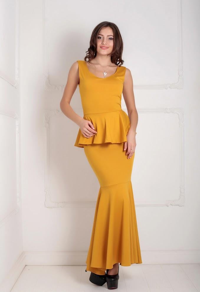 Платье женское Podium Andrea 20932-MUSTARD XXL Горчичное