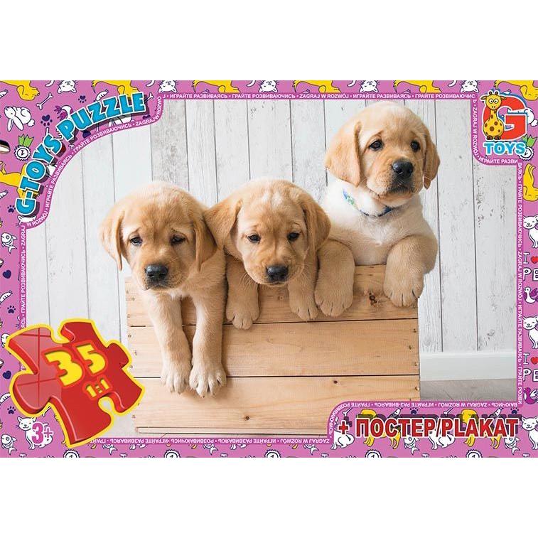Пазлы детские картонные G-Toys Домашние животные 35 эл. (IP-177-P-673)