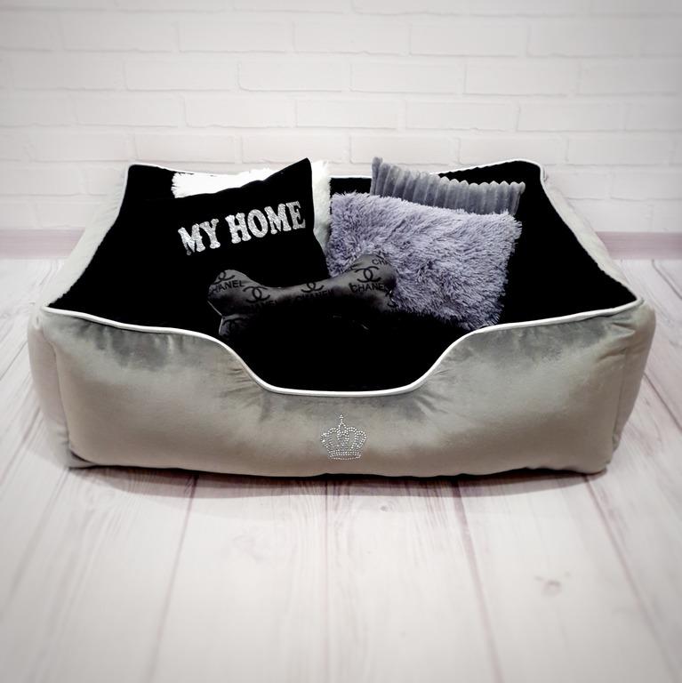 Лежанка для собак Amore mio Cane Брідж My Home до 16 кг 80х70х23 см (DB-0016) - фото 2