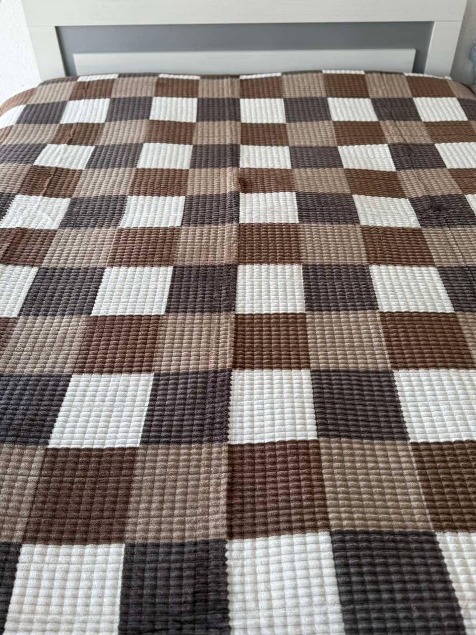 Покривало велюрове 200х230 см Коричневий (Д-al-klit-001) - фото 3 Покривало велюрове 200х230 см Коричневий (Д-al-klit-001) - фото 3