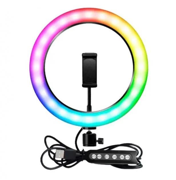 Лампа кольцевая MJ26 RGB LED RING без штатива 26 см Разноцветный (MJ26 RGB)