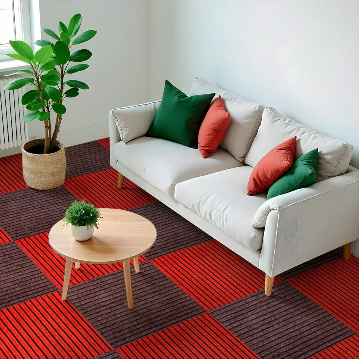 Плитка самоклеюча під ковролін 600х600х4,5 мм Бургунді (SW-00002487) - фото 6 Плитка самоклеюча під ковролін 600х600х4,5 мм Бургунді (SW-00002487) - фото 6