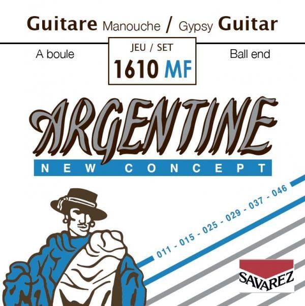 Струны для акустической джипси джаз гитары Savarez Argentine 1610MF 11-46 Ball End (119454)