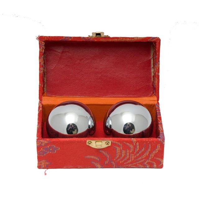 Шарики здоровья музыкальные маленькие 3,8 см Серебриcтый (А5041а) Шарики здоровья музыкальные маленькие 3,8 см Серебриcтый (А5041а)