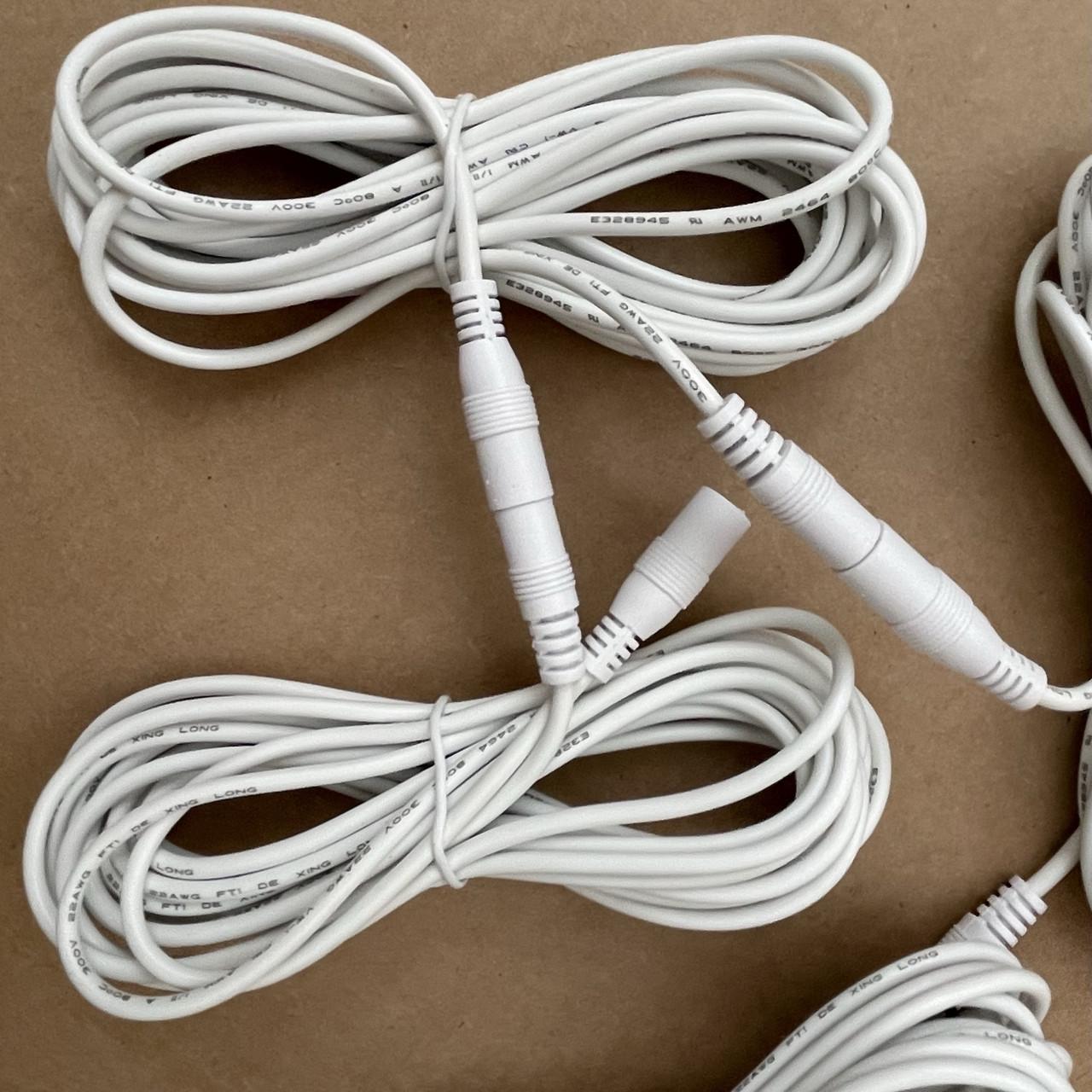 Кабель питания NK 12V 10 м 12V 5,5x2,1 мм Белый - фото 10