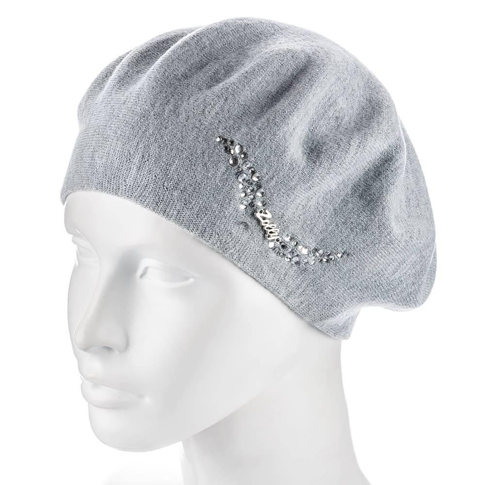Берет женский со стразами Zolly ZH185 one size Светло-серый (1662809564)