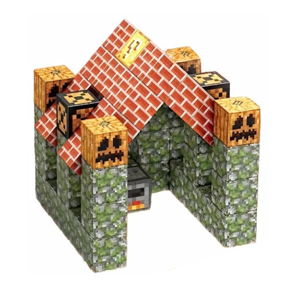 Конструктор майнкрафт Magnetic Block 84 деталі магнітні кубики (10386)