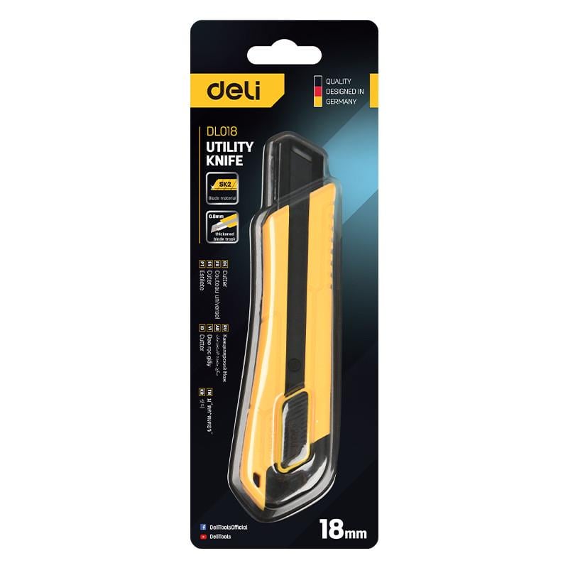 Канцелярський нiж Deli_Tools EDL018 18 мм (27206868) - фото 5 Канцелярський нiж Deli_Tools EDL018 18 мм (27206868) - фото 5