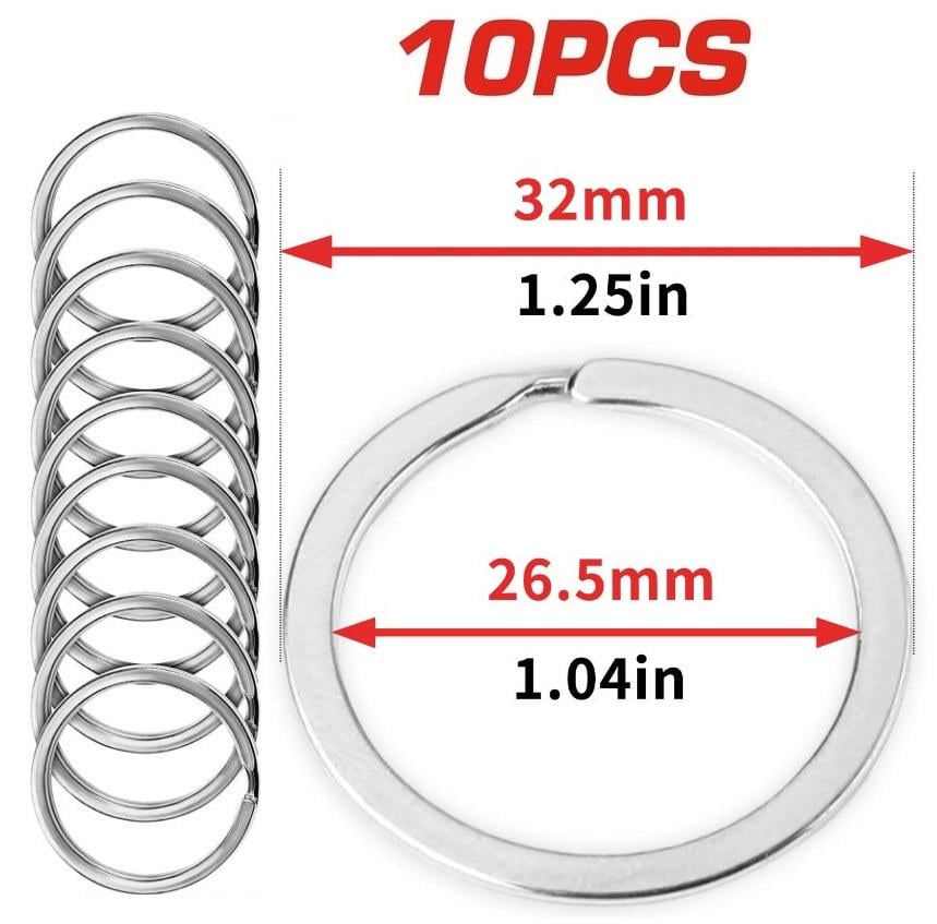 Кільця для брелків Ø 32 мм 10 шт. (SP-77032) - фото 2