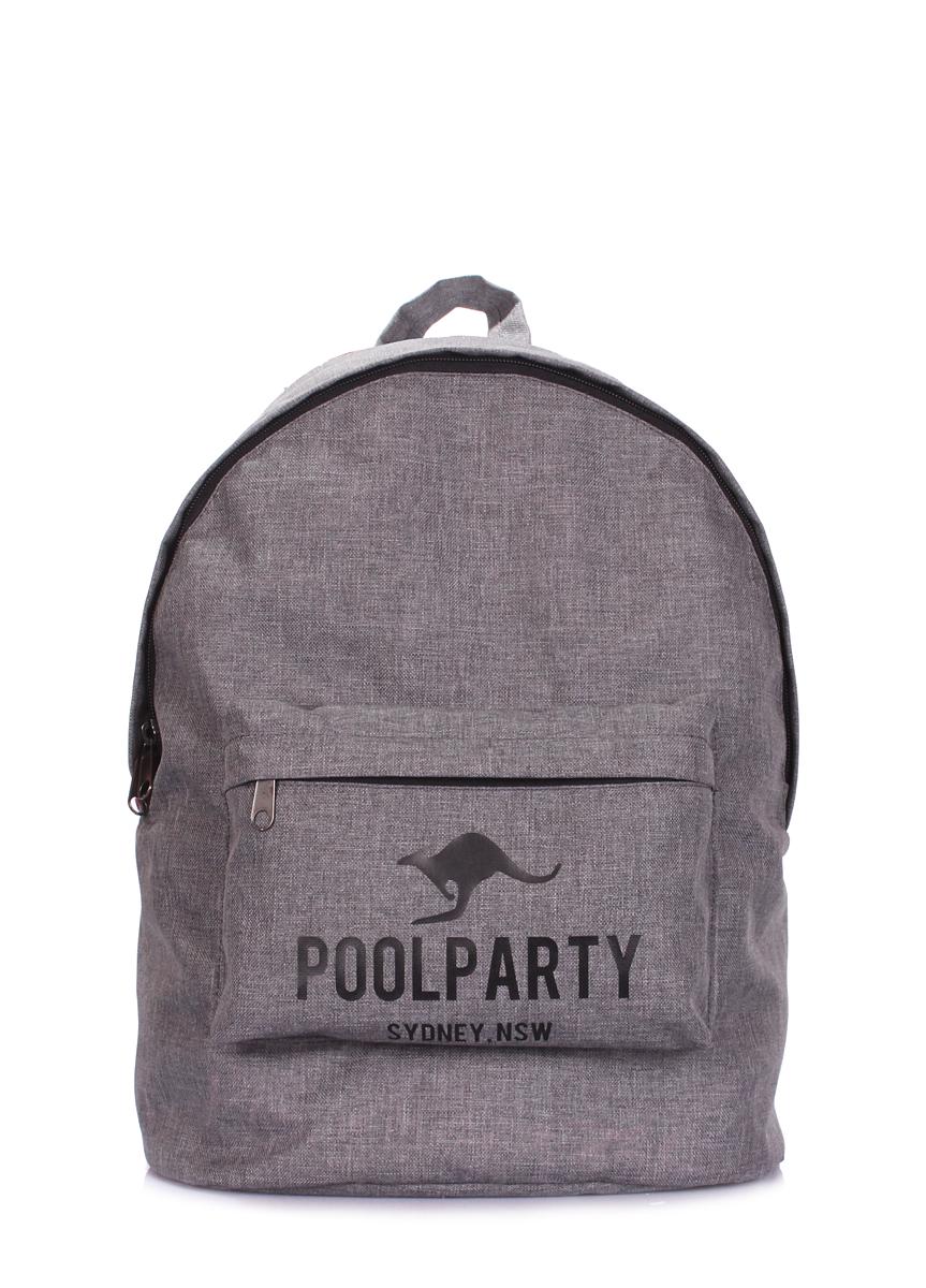 Рюкзак міський POOLPARTY Backpack-ripple 40х30х16 см Сірий (3670088)