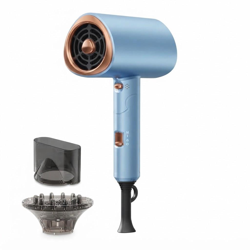 Фен іонний Ionic Hair Dryer T1 2000W складаний з дифузором та насадками (38322360)