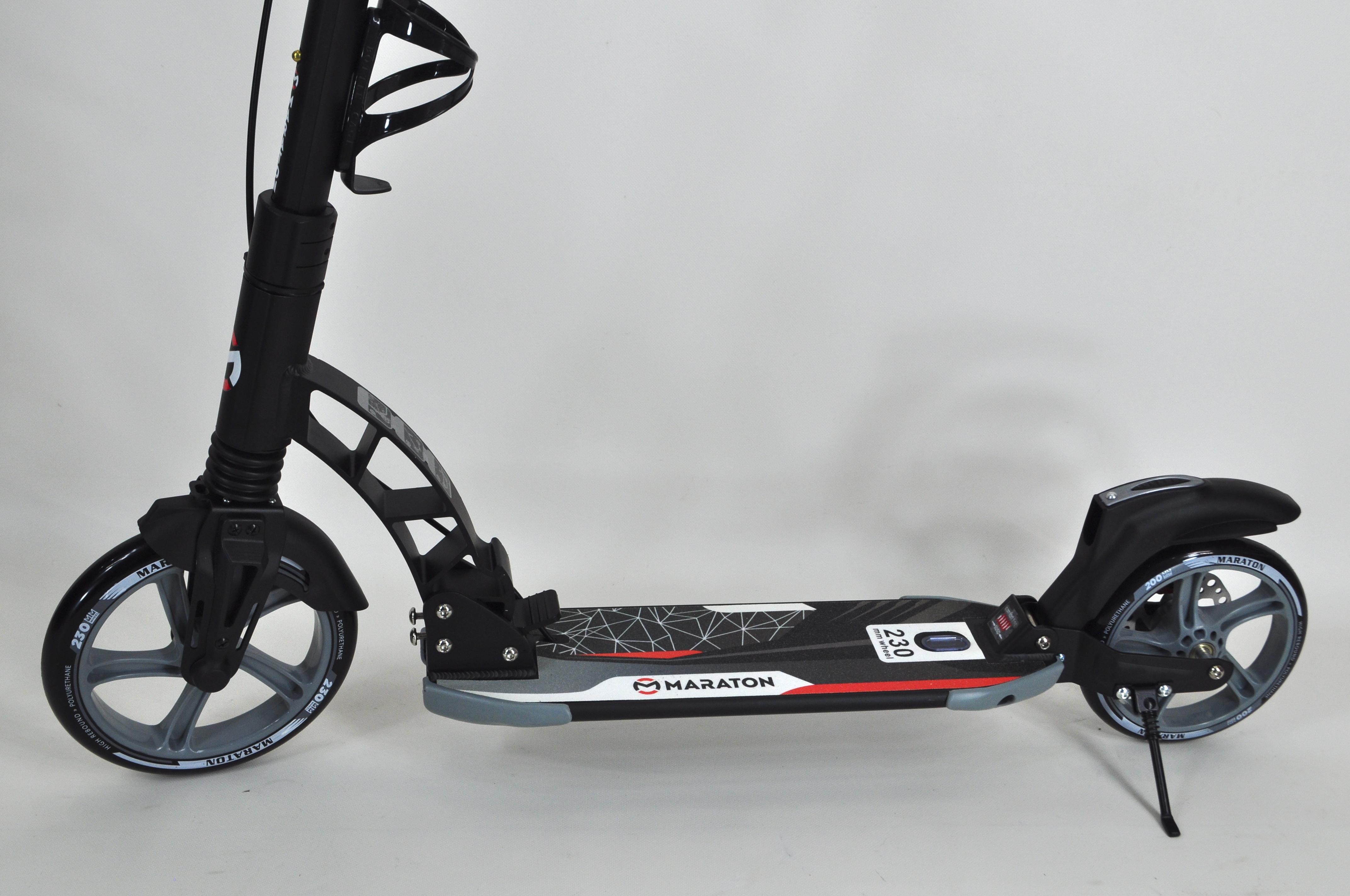 Самокат двухколесный Maraton Dynamic с амортизаторами и подногой Черный - фото 14 Самокат двухколесный Maraton Dynamic с амортизаторами и подногой Черный - фото 14