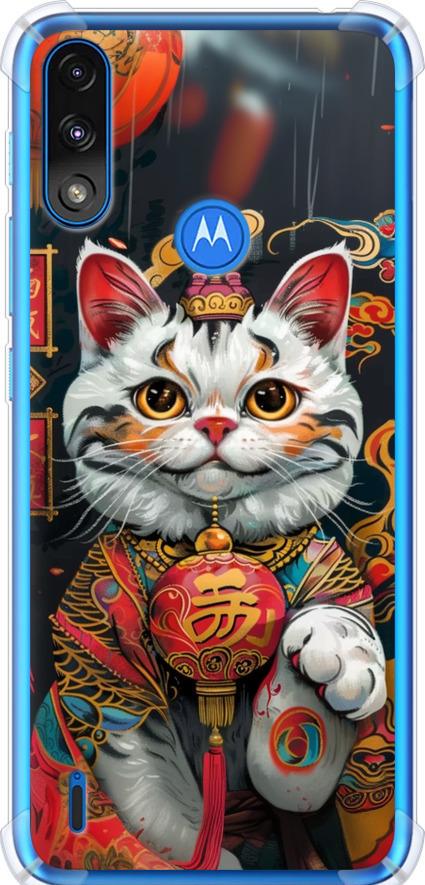 Чехол на Motorola E7 Power China Cat v2 (6135sp-2284-42517)